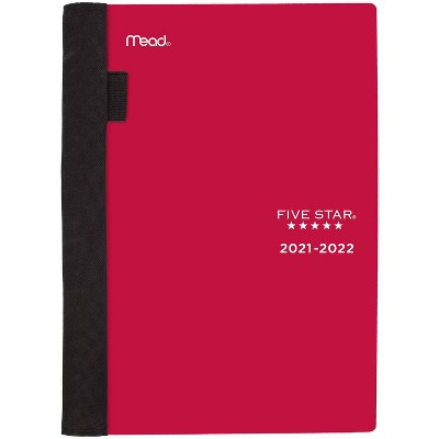 2021-22 Advance Academic Weekly/Monthly Planner 5.5" x 8.5" Red - Five Star