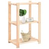 VidaXL 3-Tier Storage Rack 23.6 in.x15 in.x35.4 in. Solid Pinewood 330.7 lb - 2 of 4