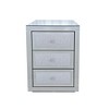 Bella Depot 15.75'' 3-Drawer Mirrored Nightstand Bedside Table - 4 of 4