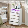 COZONY Modern 4-Drawer Dresser with LED Lights & Storage Station, Stylish Accent Chest for Bedroom & Living Room, Minimalist Design - 4 of 4