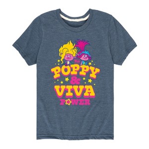Boys' - Trolls - Poppy and Viva Power Short Sleeve Graphic T-Shirt - 1 of 4