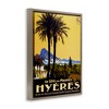 Stupell Industries Vintage Tropical Travel Ad Black Framed Floater Canvas Wall Art - 3 of 4