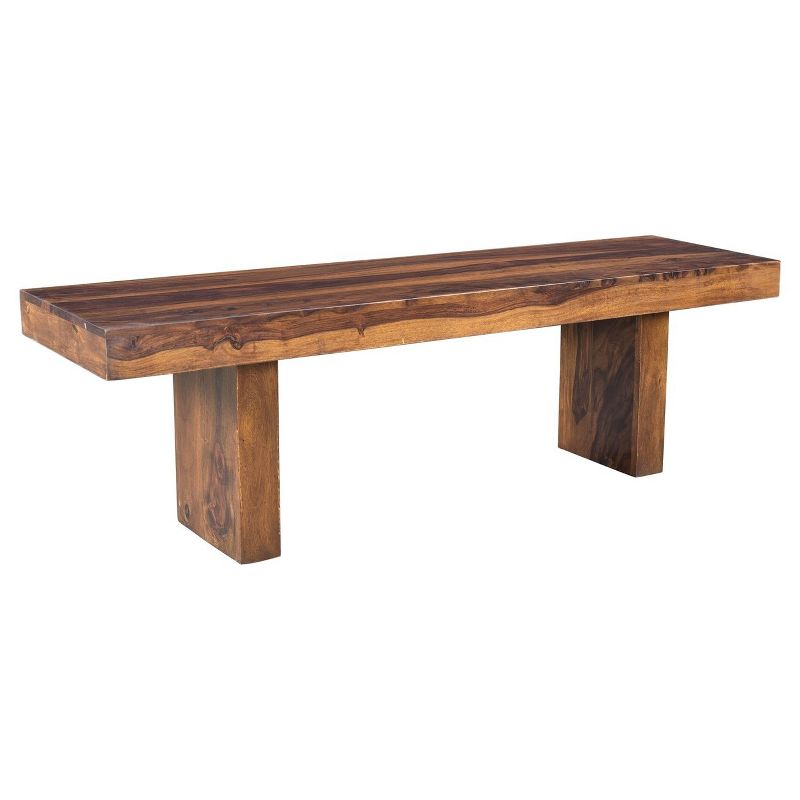 Solid Sheesham Wood 60&#34; Cube Bench - Timbergirl, 3 of 7