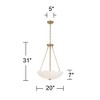 Possini Euro Design Possini Euro Amalthea 20" Wide Warm Gold and Silk Shade Pendant Light - 4 of 4