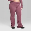 Women's Cozy Ribbed Crossover Waistband Flare Legging Pants - Colsie™  Heathered Gray Xl : Target
