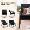 Kumasinova Mid-Century Accent Chair, Velvet Upholstered Armchair, Wingback Chair Sofa Chair with Plush Cushions, 300 lbs Capacity, Living Room Chair - 3 of 4