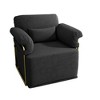 360-degree Swivel Square Fabric Accent Chair with Gold Metal Legs - 4 of 4
