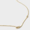 14K Gold Dipped Cubic Zirconia Initial Necklace - A New Day™ - 4 of 4