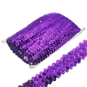 Unique Bargains Waterproof Flat Elastic Crafts Sewing Dress Sequins Trim Ribbon - 1 of 4