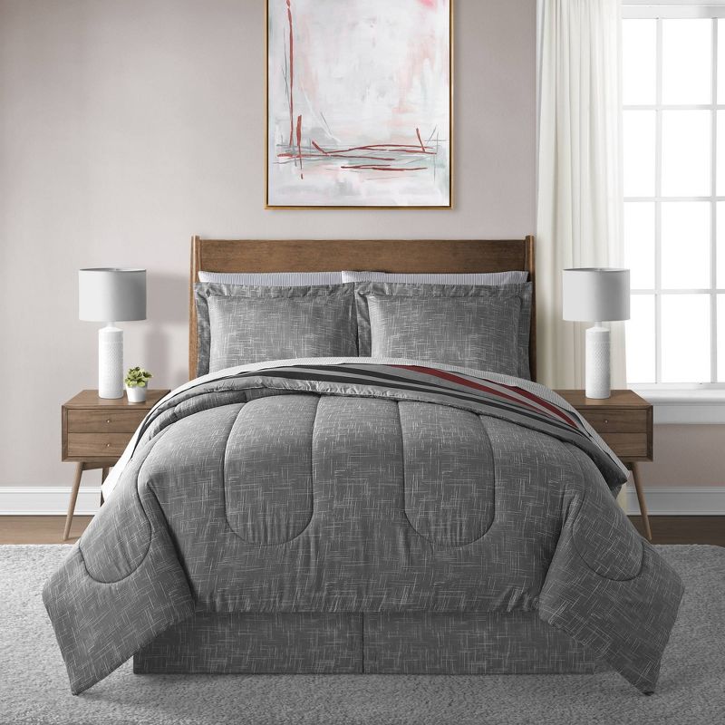 Xavier Stripe Bed in a Bag Comforter Set - Lanwood Home, 3 of 9
