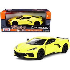 2020 Chevrolet Corvette C8 Stingray Yellow "Timeless Legends" 1/24 Diecast Model Car by Motormax - 1 of 3