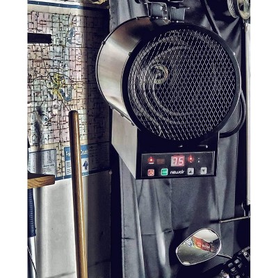 Gray 4800W Electric Garage Heater with Thermostat and Automatic Shut-off