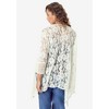 Roaman's Women's Plus Size Lace Duster Jacket - 3 of 4