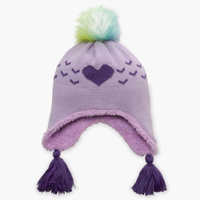 Turtle Fur Toddler Sophie Pom Earflap Beanie - Winter Hat with Ear Flaps