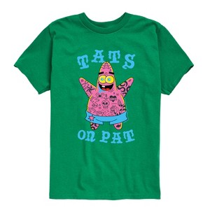 Boys' - SpongeBob SquarePants - Tats On Pat Short Sleeve Graphic T-Shirt - 1 of 4