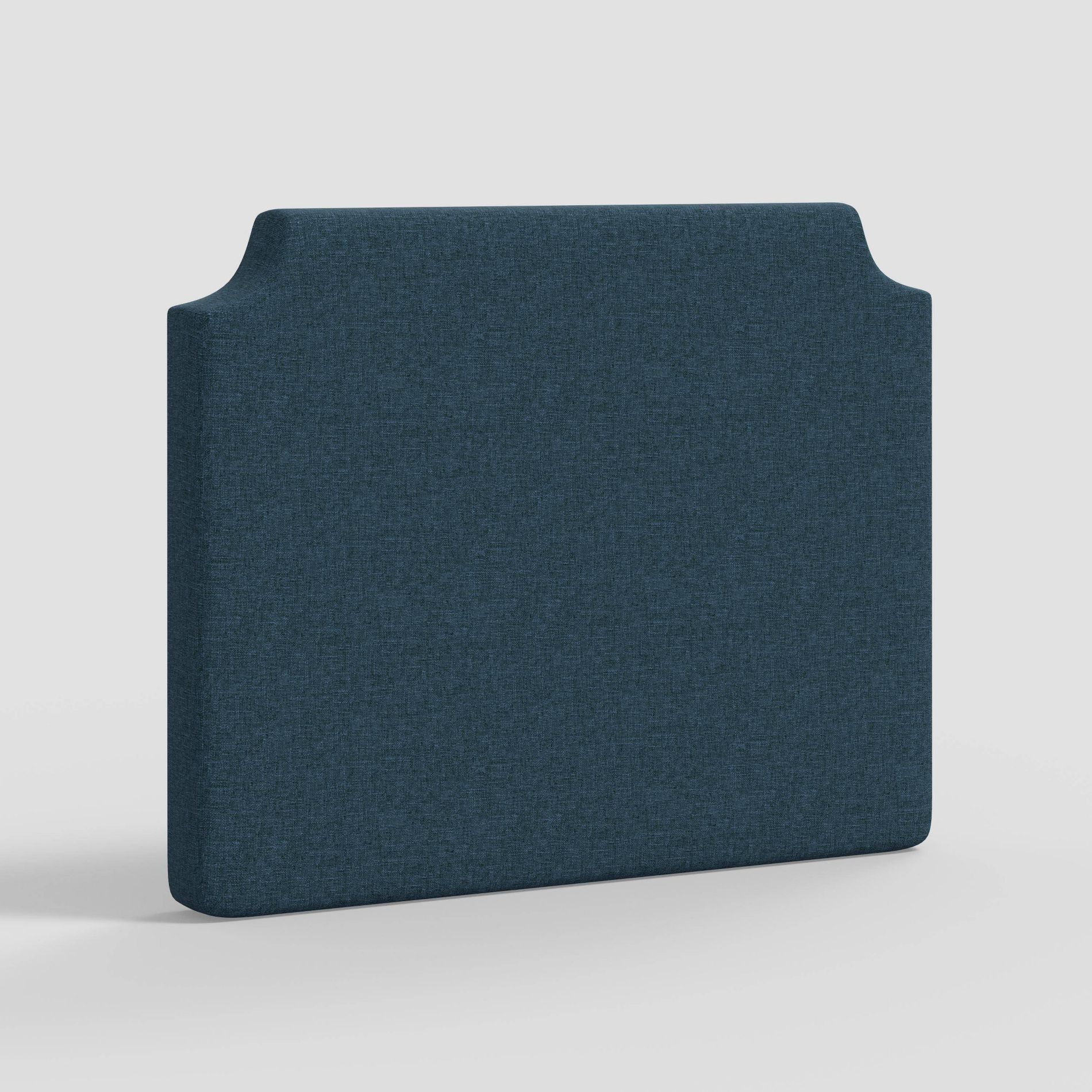 Twin Molly Notched Stick-on-the-Wall Dorm Headboard Textured Linen Navy - Threshold™