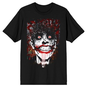 DC Comics Batman Joker Smile Bat Eyes Specialty Soft Hand Print Tee Shirt T-Shirt - 1 of 1