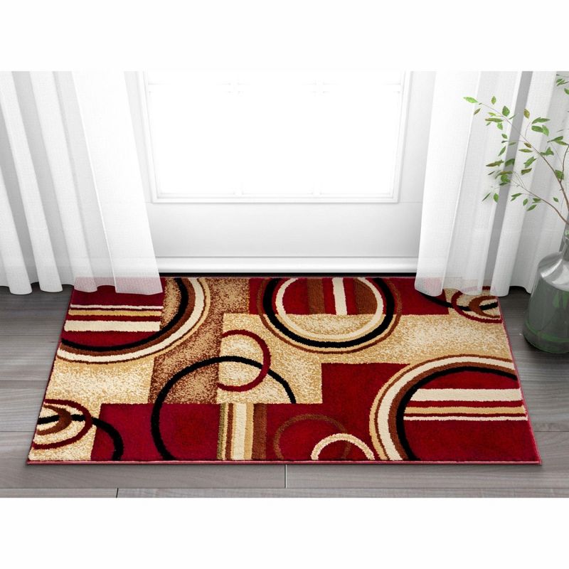 Well Woven Deco Rings Geometric Modern Casual Area Rug, 3 of 8
