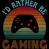 Men's Design By Humans I'D RATHER BE GAMING By punsalan T-Shirt - 2 of 2