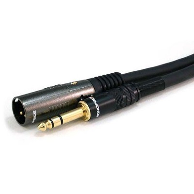 Monoprice XLR Male to 1/4inch TRS Male Cable - 3 Feet (4 Pack) | Gold Plated, 16AWG - Premier Series