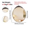 31.50/23.62inch Wall Mirror Classic Baroque Brass Mirror Antique Gold Round Home Decor - 2 of 3