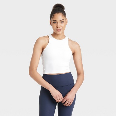 Women's Everyday Soft High Neck Cropped Support Tank Top - All In Motion™