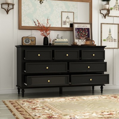 Famapy 7 Drawer Double Dresser Chest Dresser Space Saving Bedroom Organization