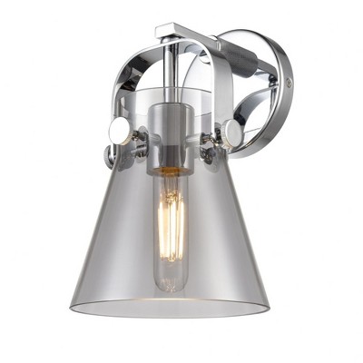 Pilaster II Cone - 1 Light Wall Sconce In Industrial Style-9.75 Inches Tall and 6.5 Inches Wide
