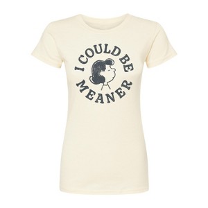 Women's - Peanuts - I Could Be Meaner Lucy Fitted Graphic T-Shirt - 1 of 3