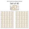 Big Dot of Happiness Tan Daisy Flowers - Mini Candy Bar Wrapper Stickers - Floral Party Small Favors - 40 Count - 3 of 4