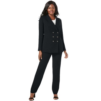 Jessica London Women's Plus Size 2-Piece Double-Breasted Pantsuit