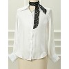Allegra K Women's Star Print Double Sided Skinny Neck Scarves Neckerchief Hair Wrap - 2 of 4