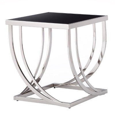 Tyron Steel Arch Curved Sculptural End Table Black - Inspire Q