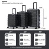 3 Piece Suitcase Set ABS+PC Hardside Luggage Set TSA Checked Large Luggage with Double Spinner Wheels Trave Luggage Set - 4 of 4