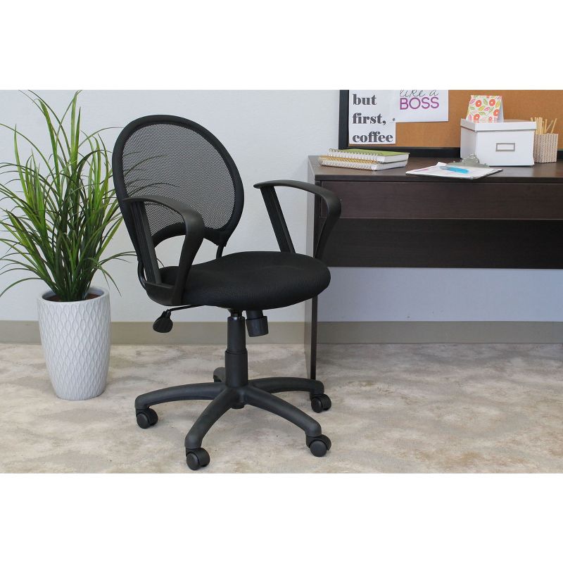 Mesh Chair with Loop Arms Black - Boss Office Products, 3 of 8
