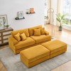 82'' Convertible Sectional Sofas with Double Footstools, Storage Function, and 4 Toss Pillows - 4 of 4