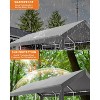 Coucheta Heavy Duty Carport, Portable Heavy Duty Garage Shelter&Powder Coated Steel Frame, Waterproof UV-Resistant Triple-Layer Tarp, Garage Tent - 3 of 4