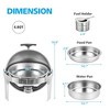 6.8 QT Round Roll Top Chafing Dish Buffet Set, Round Chafing Dishes for Buffet with Fuel Holders and Pan - 3 of 4