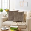 REGALWOVEN Couch Sofa Living Room Decor Solid Striped Soft Plush Throw Pillow Covers 2 Pcs - 2 of 4