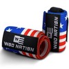 WOD Nation 12-inch Professional Wrist Wraps for Gym & Weightlifting, Powerlifting Wrist Straps Support for Women & Men (Flag) - 3 of 4