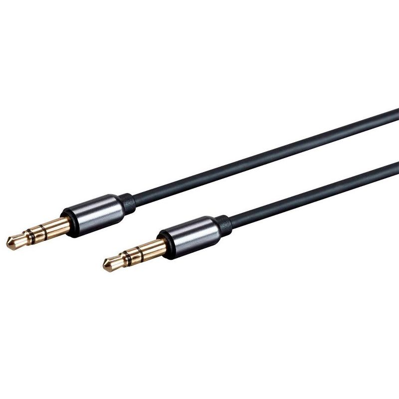 Monoprice Audio Cable - 1 Feet - Black | Auxiliary 3.5mm TRS Audio Cable, Slim Design Durable Gold Plated - Onyx Series, 2 of 6