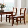Tangkula 2PCS Rattan Dining Chairs Upholstered Kitchen Chairs w/ Rubber Wood Frame - 3 of 4