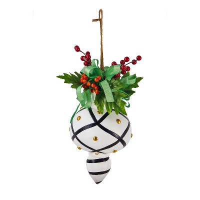 Evergreen 14"H LED Battery Operated Resin Ornament with Artificial