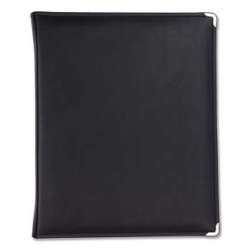 Samsill Classic Collection Zipper Ring Binder, 3 Rings, 1.5" Capacity, 11 x 8.5, Black
