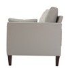 MAYEERTY 78" Light Grey Faux Leather Sofa with Padded Cushions for Living Room, Ergonomic & Easy to Clean - 4 of 4