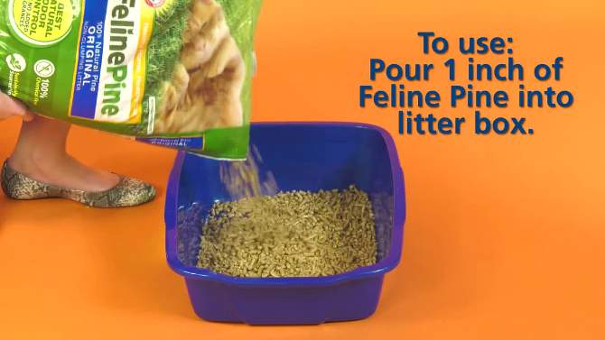 Feline Pine Original 100% Natural Low Dust Clumping Cat Litter - 20lb, 2 of 14, play video