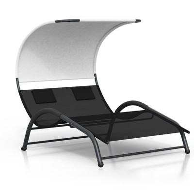 Textilene Outdoor Lounger Chairs Set of 2 – Lightweight (10 lbs Each) Poolside Recliners with UV-Resistant Fabric