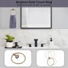 WOWOW 3 -Piece Bath Hardware Set with Mounting Hardware with Towel Ring, Toilet Paper Holder, and Towel Hook in Brushed Nickel - 2 of 4