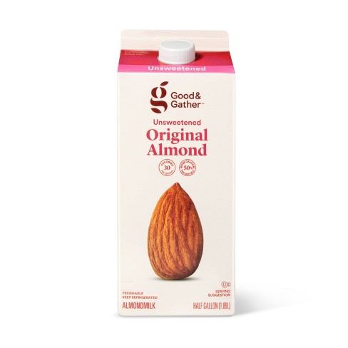 Unsweetened Original Almond Milk - 0.5gal - Good & Gather™ : Target