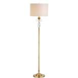 61" Crystal/Metal Adalyn Floor Lamp (Includes LED Light Bulb) Gold - JONATHAN Y